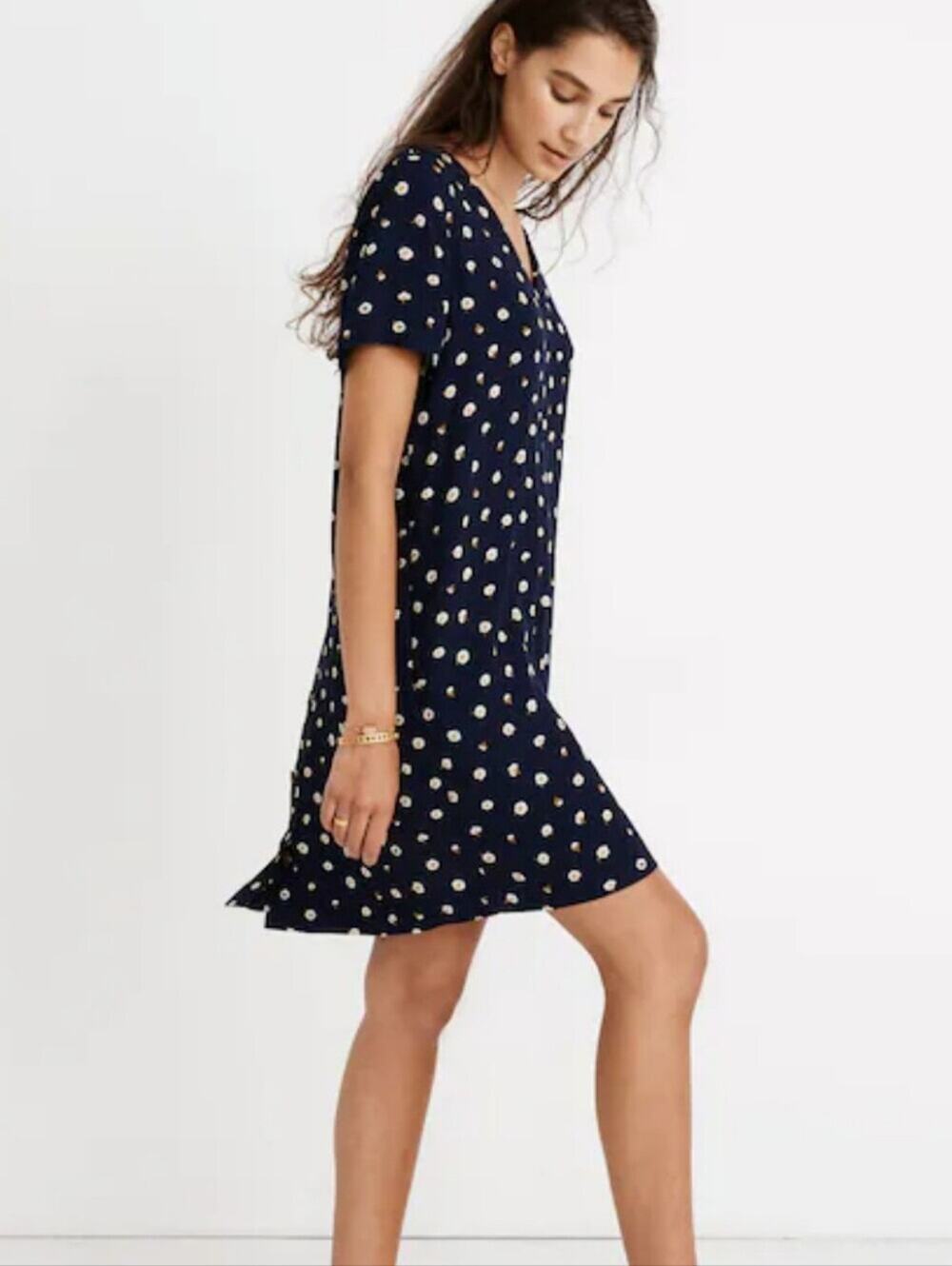 Madewell Button-Back Easy Mini Dress